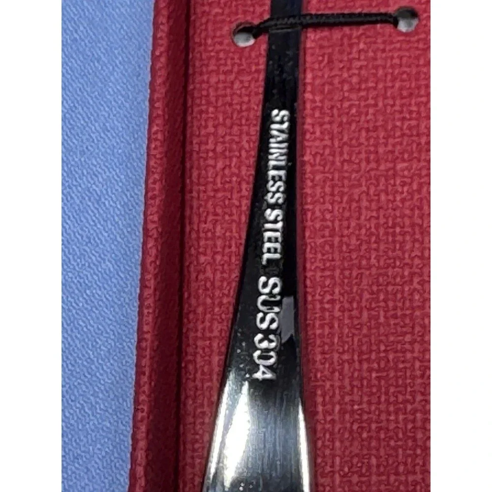 2 Stainless Steal, Drink Tea Read Books Be Happy Tall Iced Tea Spoons W Boxes.